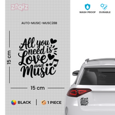 Music Is My Soul Car Sticker